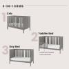 Child Craft Atwood 3-in-1 Euro Convertible Baby Crib, Wooden Nursery Furniture Converts to Daybed and Toddler Bed, 3 Mattress Height Adjustments, Non-Toxic Baby Safe Finish, Lunar Gray | 3-in-1, Baby Safe Finish, Non-Toxic, Adjustable