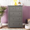 Child Craft Atwood 4-Drawer Dresser for Nursery or Bedroom, Plenty of Storage, Anti-Tip Kit Included to Prevent Tipping, Non-Toxic, Baby Safe Finish (Lunar Gray)