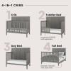 Child Craft Atwood 4-in-1 Convertible Baby Crib, Wooden Nursery Furniture Converts to Daybed, Toddler Bed and Full-Size Bed, 3 Mattress Height Adjustments, Non-Toxic Baby Safe Finish, Lunar Gray | 4-in-1 Crib, Baby Safe Finish, Non-Toxic, Adjustable(Lunar Gray)