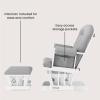 Child Craft Cozy Glider Rocker and Ottoman Set, Padded Cushion with Convenient Storage Pockets, Solid Wood Base & Frame (Matte White with Light Gray Cushion)(Matte White With Light Gray Cushion)