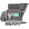 Child Craft Cozy Glider Rocker and Ottoman Set, Padded Cushion with Convenient Storage Pockets, Solid Wood Base & Frame (Matte White with Light Gray Cushion)(Cool Gray With Dark Gray Cushion)