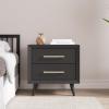 Child Craft Cranbrook 2 Drawer Nightstand for Nursery or Bedroom, Large Storage Drawers, Made of Sturdy Pinewood, Non-Toxic, Baby Safe Finish (Ebony)(Ebony Black)