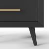 Child Craft Cranbrook 2 Drawer Nightstand for Nursery or Bedroom, Large Storage Drawers, Made of Sturdy Pinewood, Non-Toxic, Baby Safe Finish (Ebony)(Ebony Black)