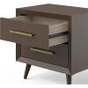 Child Craft Cranbrook 2 Drawer Nightstand for Nursery or Bedroom, Large Storage Drawers, Made of Sturdy Pinewood, Non-Toxic, Baby Safe Finish (Ebony)(Toasted Chestnut Brown)