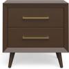 Child Craft Cranbrook 2 Drawer Nightstand for Nursery or Bedroom, Large Storage Drawers, Made of Sturdy Pinewood, Non-Toxic, Baby Safe Finish (Ebony)(Toasted Chestnut Brown)