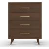 Child Craft Cranbrook 4 Drawer Dresser for Nursery or Bedroom, Plenty of Storage, Anti-Tip Kit Included to Prevent Tipping, Non-Toxic, Baby Safe Finish (Lunar Gray)(Toasted Chestnut Brown)