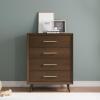 Child Craft Cranbrook 4 Drawer Dresser for Nursery or Bedroom, Plenty of Storage, Anti-Tip Kit Included to Prevent Tipping, Non-Toxic, Baby Safe Finish (Lunar Gray)(Toasted Chestnut Brown)