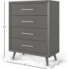 Child Craft Cranbrook 4 Drawer Dresser for Nursery or Bedroom, Plenty of Storage, Anti-Tip Kit Included to Prevent Tipping, Non-Toxic, Baby Safe Finish (Lunar Gray)(Lunar Gray)