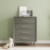 Child Craft Cranbrook 4 Drawer Dresser for Nursery or Bedroom, Plenty of Storage, Anti-Tip Kit Included to Prevent Tipping, Non-Toxic, Baby Safe Finish (Lunar Gray)(Lunar Gray)