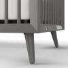 Child Craft Cranbrook 4-in-1 Convertible Crib, Baby Crib Converts to Day Bed, Toddler Bed and Full Size Bed, 3 Adjustable Mattress Positions, Non-Toxic, Baby Safe Finish (Lunar Gray)