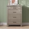 Child Craft Denman 4 Drawer Chest for Nursery or Bedroom, Plenty of Storage, Anti-Tip Kit Included to Prevent Tipping, Non-Toxic, Baby Safe Finish (Midnight Gray)(Crescent Gray)