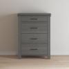 Child Craft Denman 4 Drawer Chest for Nursery or Bedroom, Plenty of Storage, Anti-Tip Kit Included to Prevent Tipping, Non-Toxic, Baby Safe Finish (Midnight Gray)(Midnight Gray)