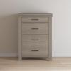 Child Craft Denman 4 Drawer Chest for Nursery or Bedroom, Plenty of Storage, Anti-Tip Kit Included to Prevent Tipping, Non-Toxic, Baby Safe Finish (Midnight Gray)(Crescent Gray)
