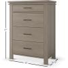 Child Craft Denman 4 Drawer Chest for Nursery or Bedroom, Plenty of Storage, Anti-Tip Kit Included to Prevent Tipping, Non-Toxic, Baby Safe Finish (Midnight Gray)(Crescent Gray)