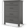 Child Craft Denman 4 Drawer Chest for Nursery or Bedroom, Plenty of Storage, Anti-Tip Kit Included to Prevent Tipping, Non-Toxic, Baby Safe Finish (Midnight Gray)(Midnight Gray)