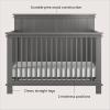 Child Craft Denman 4-in-1 Convertible Crib, Baby Crib Converts to Day Bed, Toddler Bed and Full Size Bed, 3 Adjustable Mattress Positions, Non-Toxic, Baby Safe Finish (Midnight Gray)