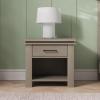 Child Craft Denman Nightstand with Drawer for Nursery or Bedroom, Large Storage Drawer, Made of Sturdy Pinewood, Non-Toxic, Baby Safe Finish (Midnight Gray)(Crescent Gray)