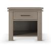 Child Craft Denman Nightstand with Drawer for Nursery or Bedroom, Large Storage Drawer, Made of Sturdy Pinewood, Non-Toxic, Baby Safe Finish (Midnight Gray)(Crescent Gray)