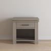 Child Craft Denman Nightstand with Drawer for Nursery or Bedroom, Large Storage Drawer, Made of Sturdy Pinewood, Non-Toxic, Baby Safe Finish (Midnight Gray)(Crescent Gray)