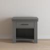 Child Craft Denman Nightstand with Drawer for Nursery or Bedroom, Large Storage Drawer, Made of Sturdy Pinewood, Non-Toxic, Baby Safe Finish (Midnight Gray)(Midnight Gray)