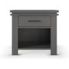 Child Craft Denman Nightstand with Drawer for Nursery or Bedroom, Large Storage Drawer, Made of Sturdy Pinewood, Non-Toxic, Baby Safe Finish (Midnight Gray)(Midnight Gray)