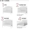Child Craft Hampton Arch 4-in-1 Convertible Crib, Baby Crib Converts to Day Bed, Toddler Bed and Full Size Bed, 3 Adjustable Mattress Positions, Non-Toxic, Baby Safe Finish (Matte White)