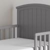 Child Craft Hampton Arch Top Toddler Bed for Kids with Guard Rails, Low to Ground Design, Made of Pinewood, Featuring Clean Lines to Match Any Décor (Matte White)(Cool Gray)