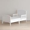 Child Craft Hampton Arch Top Toddler Bed for Kids with Guard Rails, Low to Ground Design, Made of Pinewood, Featuring Clean Lines to Match Any Décor (Matte White)(Matte White)