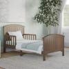 Child Craft Hampton Arch Top Toddler Bed for Kids with Guard Rails, Low to Ground Design, Made of Pinewood, Featuring Clean Lines to Match Any Décor (Matte White)(Dusty Heather)
