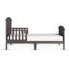 Child Craft Hampton Arch Top Toddler Bed for Kids with Guard Rails, Low to Ground Design, Made of Pinewood, Featuring Clean Lines to Match Any Décor (Matte White)(Dapper Gray)
