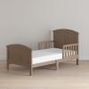 Child Craft Hampton Arch Top Toddler Bed for Kids with Guard Rails, Low to Ground Design, Made of Pinewood, Featuring Clean Lines to Match Any Décor (Matte White)(Dusty Heather)