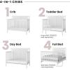 Child Craft Hampton Flat Top 4-in-1 Convertible Crib, Baby Crib Converts to Day Bed, Toddler Bed and Full Size Bed, 3 Adjustable Mattress Positions, Non-Toxic, Baby Safe Finish (Matte White)