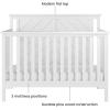 Child Craft Hampton Flat Top 4-in-1 Convertible Crib, Baby Crib Converts to Day Bed, Toddler Bed and Full Size Bed, 3 Adjustable Mattress Positions, Non-Toxic, Baby Safe Finish (Matte White)