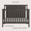 Child Craft Hampton Flat Top 4-in-1 Convertible Crib, Baby Crib Converts to Day Bed, Toddler Bed and Full Size Bed, 3 Adjustable Mattress Positions, Non-Toxic, Baby Safe Finish (Dapper Gray)