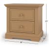 Child Craft Jordyn 2 Drawer Nightstand for Nursery or Bedroom, Large Storage Drawers, Made of Sturdy Pinewood, Non-Toxic, Baby Safe Finish (Lunar Gray)(Biscotti)