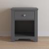 Child Craft Jordyn 2 Drawer Nightstand for Nursery or Bedroom, Large Storage Drawers, Made of Sturdy Pinewood, Non-Toxic, Baby Safe Finish (Lunar Gray)(Cool Gray)