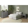 Child Craft Jordyn 2 Drawer Nightstand for Nursery or Bedroom, Large Storage Drawers, Made of Sturdy Pinewood, Non-Toxic, Baby Safe Finish (Lunar Gray)(Cool Gray)