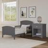 Child Craft Jordyn 2 Drawer Nightstand for Nursery or Bedroom, Large Storage Drawers, Made of Sturdy Pinewood, Non-Toxic, Baby Safe Finish (Lunar Gray)(Cool Gray)