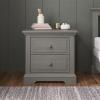Child Craft Jordyn 2 Drawer Nightstand for Nursery or Bedroom, Large Storage Drawers, Made of Sturdy Pinewood, Non-Toxic, Baby Safe Finish (Lunar Gray)(Lunar Gray)
