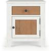Child Craft Jordyn 2 Drawer Nightstand for Nursery or Bedroom, Large Storage Drawers, Made of Sturdy Pinewood, Non-Toxic, Baby Safe Finish (Lunar Gray)(White/Brown)
