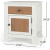 Child Craft Jordyn 2 Drawer Nightstand for Nursery or Bedroom, Large Storage Drawers, Made of Sturdy Pinewood, Non-Toxic, Baby Safe Finish (Lunar Gray)(White/Brown)