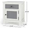 Child Craft Jordyn 2 Drawer Nightstand for Nursery or Bedroom, Large Storage Drawers, Made of Sturdy Pinewood, Non-Toxic, Baby Safe Finish (Lunar Gray)(White/Gray)