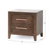 Child Craft Kieran 2 Drawer Nightstand for Nursery or Bedroom, Large Storage Drawers, Made of Sturdy Pinewood, Non-Toxic, Baby Safe Finish (Crescent Gray)(Brown)