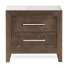 Child Craft Kieran 2 Drawer Nightstand for Nursery or Bedroom, Large Storage Drawers, Made of Sturdy Pinewood, Non-Toxic, Baby Safe Finish (Crescent Gray)(Brown)