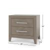 Child Craft Kieran 2 Drawer Nightstand for Nursery or Bedroom, Large Storage Drawers, Made of Sturdy Pinewood, Non-Toxic, Baby Safe Finish (Crescent Gray)(Grey)
