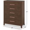 Child Craft Kieran 5 Drawer Chest for Nursery or Bedroom, Plenty of Storage, Anti-Tip Kit Included to Prevent Tipping, Non-Toxic, Baby Safe Finish (Toasted Chestnut)(Toasted Chestnut)