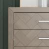 Child Craft Kieran 5 Drawer Chest for Nursery or Bedroom, Plenty of Storage, Anti-Tip Kit Included to Prevent Tipping, Non-Toxic, Baby Safe Finish (Toasted Chestnut)(Crescent Gray)