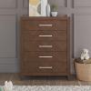 Child Craft Kieran 5 Drawer Chest for Nursery or Bedroom, Plenty of Storage, Anti-Tip Kit Included to Prevent Tipping, Non-Toxic, Baby Safe Finish (Toasted Chestnut)(Toasted Chestnut)