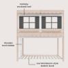 Child Craft Modern Farmhouse Twin Over Twin Bunk Bed for Kids, Low Wooden Montessori Bunk Bed, Easy to Access Ladder to Top Bunk, Non-Toxic, Baby Safe Finish(Garden Cottage)
