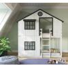 Child Craft Modern Farmhouse Twin Over Twin Bunk Bed for Kids, Low Wooden Montessori Bunk Bed, Easy to Access Ladder to Top Bunk, Non-Toxic, Baby Safe Finish(Modern Farmhouse)